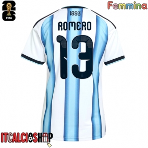 Argentina Cristian Romero #13 Prima Maglia Femmina Mondiali 2026 Manica Corta